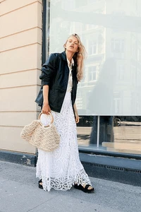 Maxi gonna in pizzo Free People Stevies taglia small nuova con etichetta - Foto 1 di 10