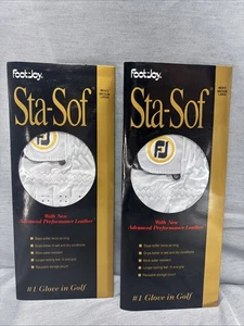 2 Guanti da Golf FootJoy FJ StaSof Bianchi Uomo Taglia Media MANO SINISTRA - Foto 1 di 2