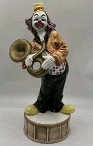 Capodimonte Clown spielt Waldhorn Keramik Figur - Bild 1 von 10