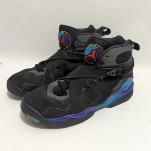 Nike Air Jordan 8 Retro Aqua/Negro Zapatos 305368-025 GS Talla 6Y/Mujer Talla 8 - Imagen 1 de 8