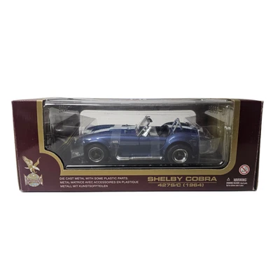 Shelby Cobra 427 1964 S/C azul metálico rayas blancas 1/18 coche modelo diecast Foto 1 de 4