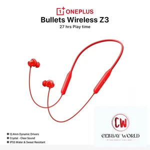 OnePlus Bullets Wireless Z3 - 12.4mm Drivers 3D-Audio Ai-Noise-Cancellation IP55 - Picture 1 of 7