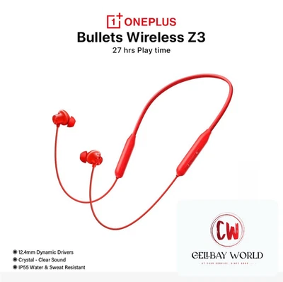OnePlus Bullets Wireless Z3 - 12.4mm Drivers 3D-Audio Ai-Noise-Cancellation IP55 - Image 1 of 4