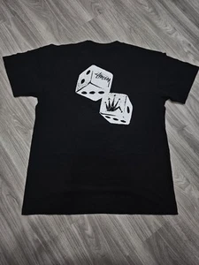 T-shirt STUSSY Shakers Dadi nera taglia S nuova senza etichette - Foto 1 di 5