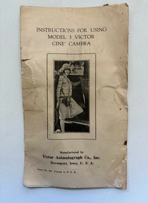 Câmera de Filme Victor Model 3 16mm Manual Vintage Animatograph Corp - Imagem 1 de 4