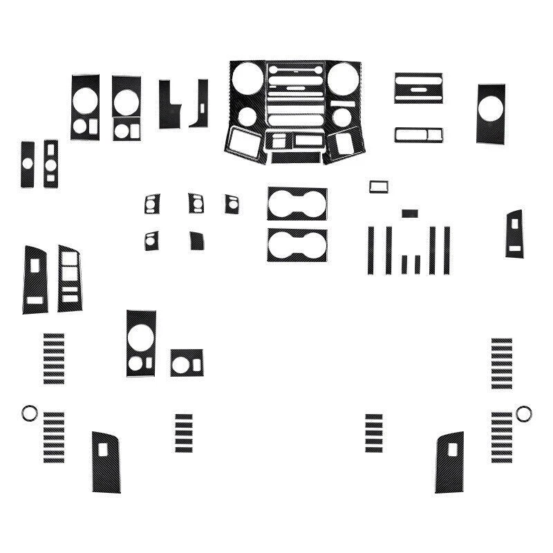 Carbon Fiber Interior Full Set Cover Trim For Ford F-250/350/450/550/650/750 Foto 1 de 4