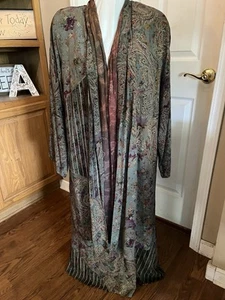 DE COLECCIÓN CAROLE LITTLE RAYON ARTE PARA USAR LAGENLOOK FALDA LARGA PRADERA BUFANDA FLUIDA - Imagen 1 de 22