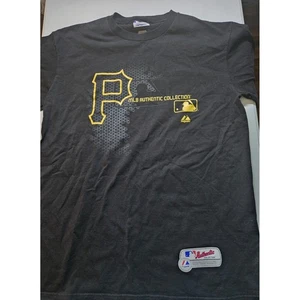 Camiseta Majestic Pittsburgh Pirates MLB Auténtica Colección Negra Para Hombre L - Imagen 1 de 7