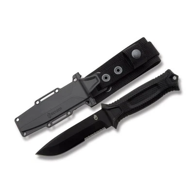 Gerber StrongArm 8.4 inch Fixed Knife  BLACK With Serrated Edge - Image 1 of 4