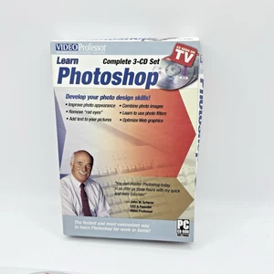 Video Professor Learn PHOTOSHOP PC Software Complete 3 CD Set - Picture 1 of 6