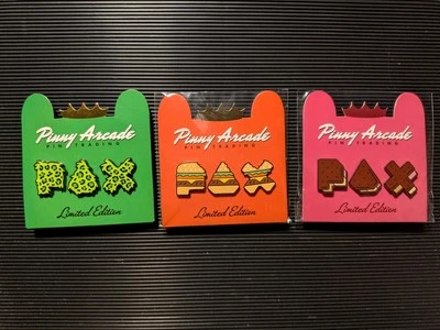 PAX West 2019 Limited Edition Pinny Arcade Pin set of 3 - Image 1 of 2