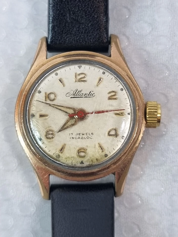 ATLANTIC. Vintage women's mechanical watch. Switzerland. 17 JEWELS INCABLOC. - Image 1 of 4