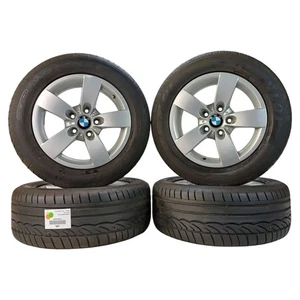 Sommerräder Original BMW 5er 7Jx16Zoll IS20 LK5x120 Style 242 6777345 Dunlop 6mm - Bild 1 von 16