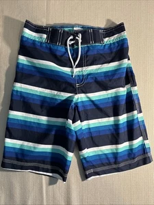 Gymboree Youth Medium (7-8) Striped Bathing Suit Trunks Board Shorts - Picture 1 of 10
