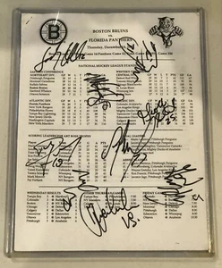 1995 Boston Bruins Florida Panthers Autographed Media Guide John Vanbiesbrouck - Picture 1 of 2