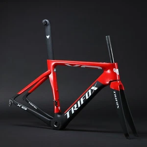 Telaio bici da strada aerodinamica in fibra di carbonio Di2 Racing 700C freno cerchio TRIFOX X8QR - Foto 1 di 14