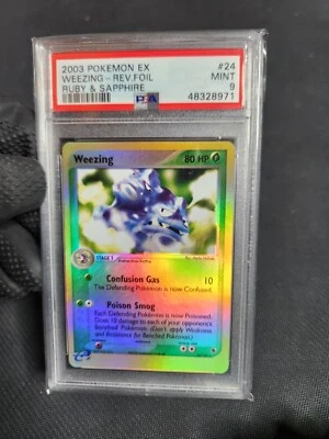 2003 Pokemon EX Ruby Sapphire Weezing Reverse Holo Rare Graded Pokémon 24 PSA 9 - Image 1 of 4