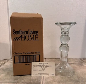 Southern Living at Home Chelsea Candlestick Clear Glass 11" Pillar Taper - Picture 1 of 2