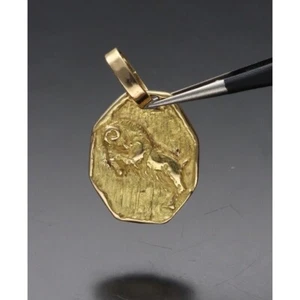 MEDAILLE 💫♥️💫 ETRUSKISCHES GOLD STERNZEICHEN 750/1000,18Kt. - Bild 1 von 7