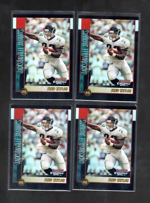 (4) 2002 BOWMAN CHROME FRED TAYLOR #98 REFRACTOR ALL #/500 JAGUARS HOF BOUND? - Image 1 of 2