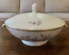 Rosenthal 1902 Vegetable Bowl Round Covered Pink Flowers Aida Shape Germany 2828