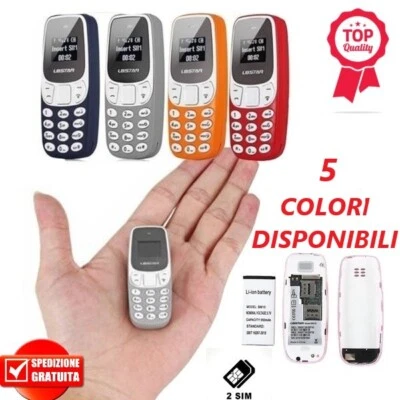 MINI TELEFONO CELLULARE DUAL SIM BM10 L8STAR BLUETOOTH LETTORE MP3 GSM 350MAH - Immagine 1 di 4