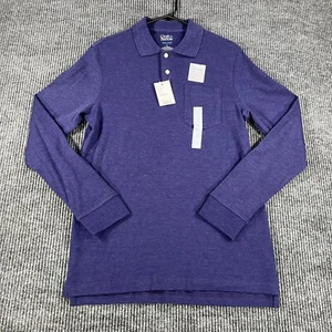 Croft & Barrow Polo Shirt Mens Small Purple Long Sleeve Extra Soft New NWT - Picture 1 of 14