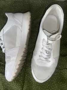 Whistles White Leather And Suede Trainers Size 5 - Picture 1 of 6
