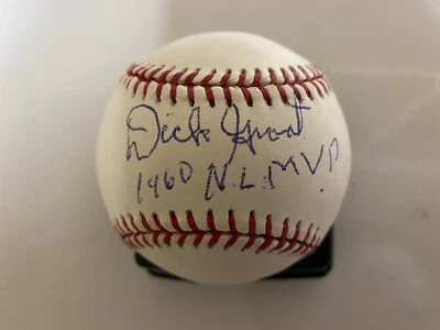 Бейсбольные карточки с автографом Дика Гроата OMLB 1960 NL MVP ПИТТСБУРГ ПИРАТЫ  - Изображение 1 из 2