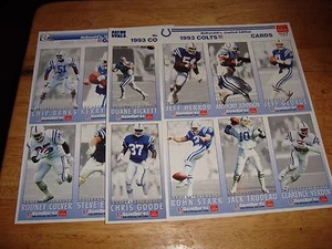 imperforate Indianapolis COLTS  1993 FLEER GAMEDAY 18 card set mint JEFF GEORGE - Picture 1 of 6
