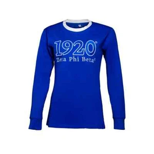 Zeta Phi Beta Long Sleeve Tee Blue Size 3 XL - Picture 1 of 1