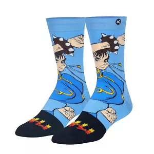 ODD SOX Men's Crew Socks - Chun Li (Street Fighter II)-(UK 6-12 | EU 40-46) - Picture 1 of 4