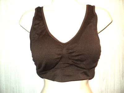 NEW Coobie Bra Sports Comfort Mastectomy Plus Pads Brown Sz XL (Runs Smaller) - Image 1 of 3