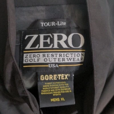 Zero Restriction Golf Jacket Men's XL Black Outerwear Tour Lite (Has Fading) - Image 1 of 4