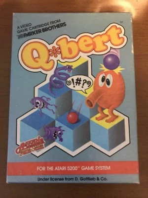 Q*bert  (Atari 5200, 1983) cart & original box - NO MANUAL - Image 1 of 4