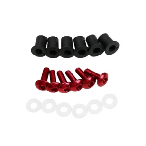 Red Windscreen Windshield Well Nuts Bolts For Yamaha Honda Kawasaki Suzuki CBR - Bild 1 von 5