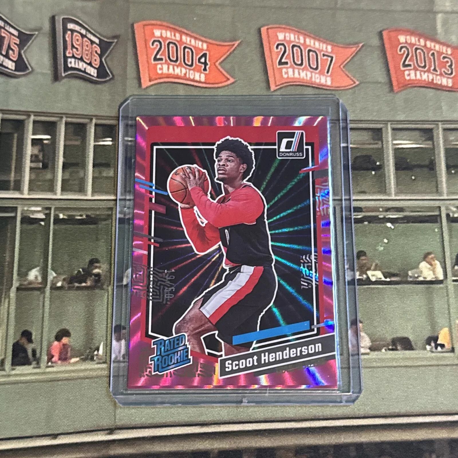 2023-24 Panini Donruss Holo Pink Laser #250 Scoot Henderson RC Rookie /50