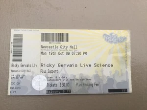 Ricky Gervais, ticket, live science tour (19th Oct 2009) - Bild 1 von 3