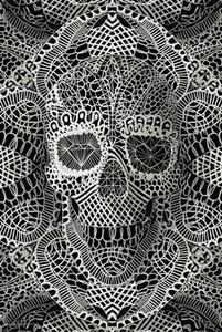 PÓSTER ARTÍSTICO INDIE ALI GULEC ENCAJE CALAVERA IMPRESIÓN ARTÍSTICA 24x36 ENVÍO GRATUITO - Imagen 1 de 1