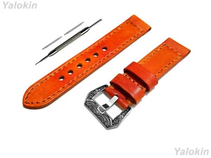 Orange Brushed Leather Band Strap for Garmin Approach S12 S42 and Venu -B20 - Picture 1 of 9