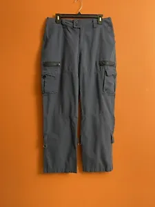 Scrub Casual Pants Cargo Pockets Dark Navy Blue Mens/women Sz L 32x28/women 12 - Picture 1 of 7