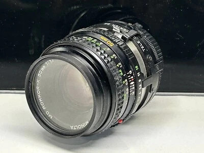 MINOLTA MD ROKKOR-X 50mm 1:1.7 Teleoverter X2 Made JAPAN Super Albinar Auto Lens - Image 1 of 4