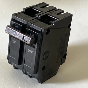 General Electric THQL2120 Circuit Breaker, 2P 20A Old Style Thick Series 20A TQL - Picture 1 of 9