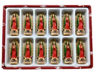 Virgen de Guadalupe Mini 3 Inch Resin Figurines Imagen 12PCS Set 100PP New - Picture 1 of 6