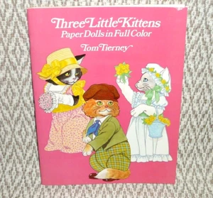 Three Little Kittens Vintage Paper Dolls Book 1986 Uncut Original Tom Tierney - Picture 1 of 8