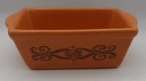 Vintage Gingerbread Mini Ceramic Pan Baking Pan Loaf Breads Personal Size - Picture 1 of 3