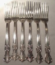 1 Old Company silver plate DINNER FORK 8" SIGNATURE 1950 Monogram H READ LISTING
