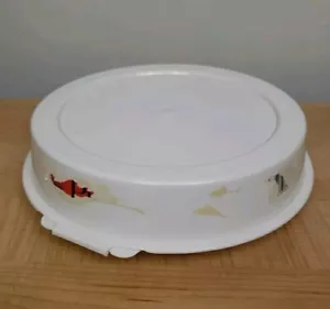 Vintage Pyrex Pie Keeper Carrier White Plastic Clam Shell Style #P-309 - Picture 1 of 12