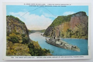 POSTAL DE COLECCIÓN - EL GRAN CORTE GAILLARD CANAL PANAMÁ - Imagen 1 de 2