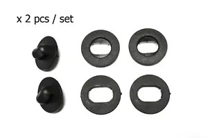 Universal BLACK Fittings Carmats Fixation Clips Floor Mat Fasteners Holder 2 pcs - Foto 1 di 12